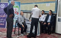برپایی میز خدمت و ایستگاه سلامت در حاشیه نماز عبادی سیاسی جمعه بمناسبت هفته سلامت